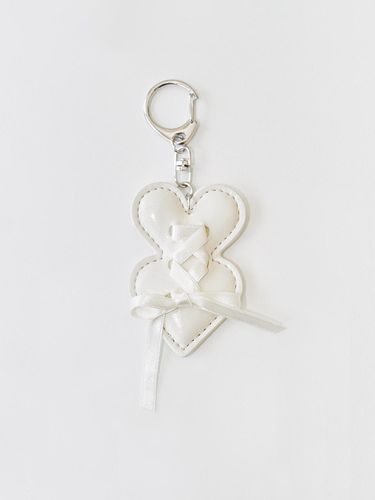 Double heart keyring_white - DU MATIN - Modalova