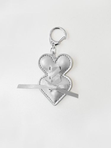 Double heart keyring_silver - DU MATIN - Modalova