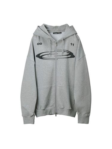 Symbol Logo Zip Hoodie - Melange Grey - OPENING PROJECT - Modalova