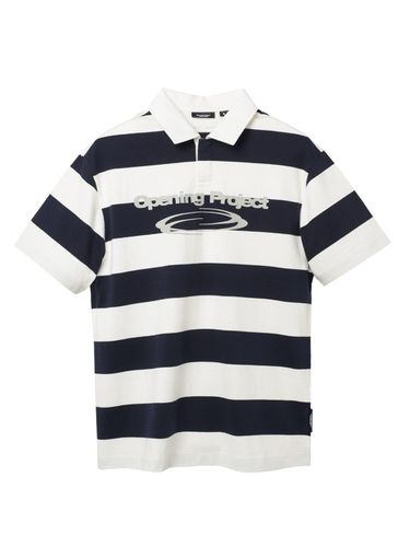 Identity Stripe Collar Half T Shirt - OPENING PROJECT - Modalova