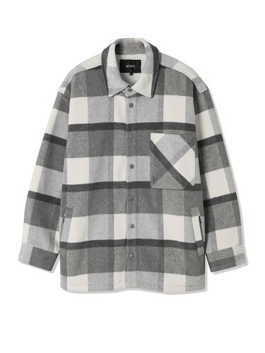 Men's BoA Lining Check shirt jacket (GREY CHECK) - ADHOC - Modalova