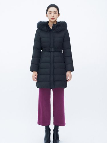 Fur hooded down long coat (BJHJY7690) - BESTI BELLI - Modalova