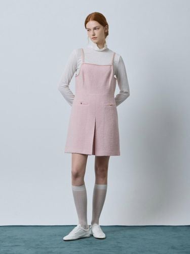 Sleeveless Wool-blend Tweed Mini Dress [Pink] (PK_C244MSE231) - CC collect - Modalova