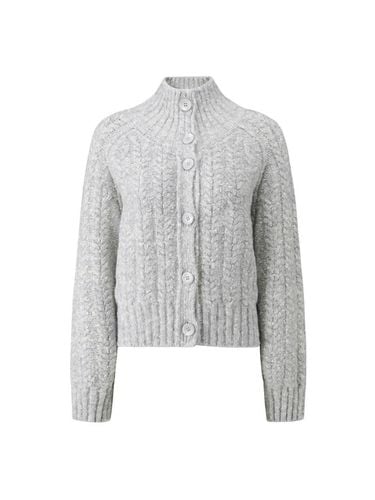 High-neck Wool Blended Cable Knit Cardigan (MG_C244KSL032) - CC collect - Modalova