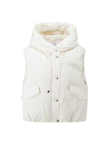 Hooded Embossed Texture Short Down Vest (244PSB801) - CC collect - Modalova