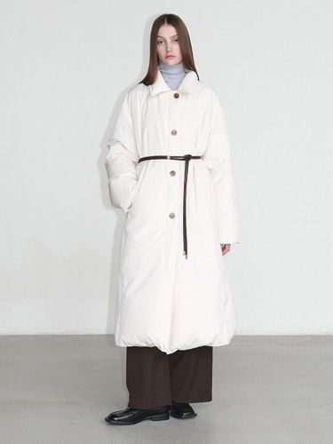 Muffler Set Belted Down Coat - LOEUVRE - Modalova