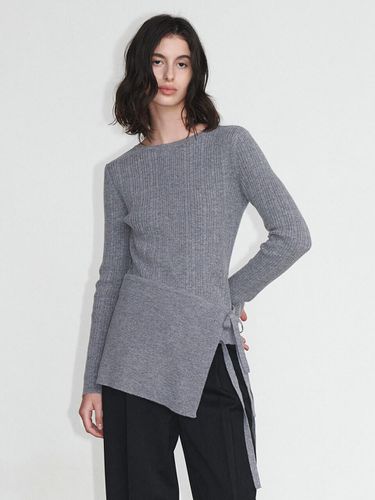 Set] Layered Wrap Skirt + Slim Fit Pullover - 2 C - LOEUVRE - Modalova