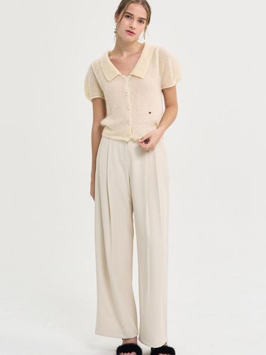 Seine Wild Pintuck Slacks_Beige - SORRY TOO MUCH LOVE - Modalova