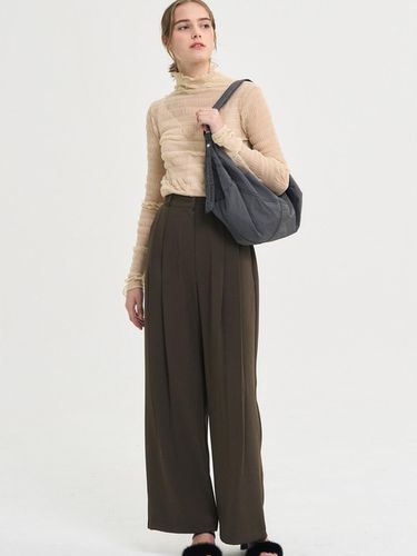 Seine Wild Pintuck Slacks_Brown - SORRY TOO MUCH LOVE - Modalova