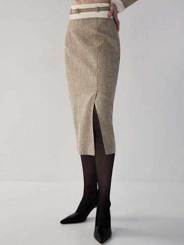 Combination tweed skirt - MOONT - Modalova