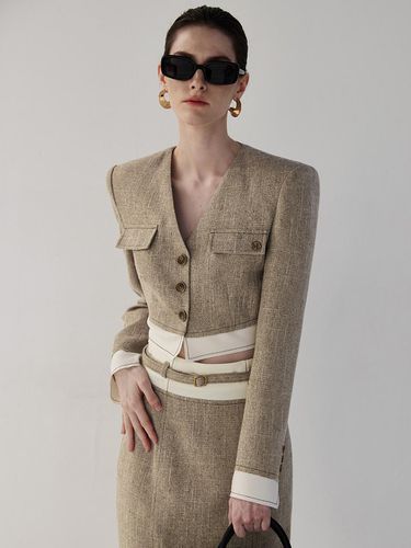 Combination tweed jacket - MOONT - Modalova