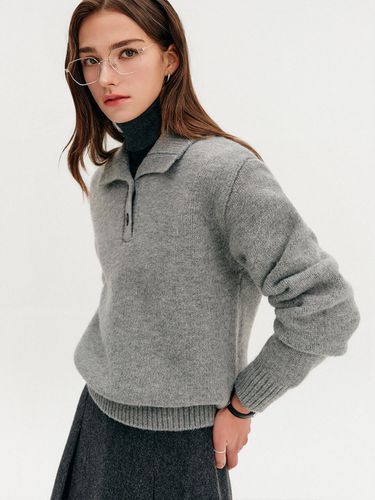 Cindy collar knit_grey/Cindy collar knit_grey - LOOKAST - Modalova