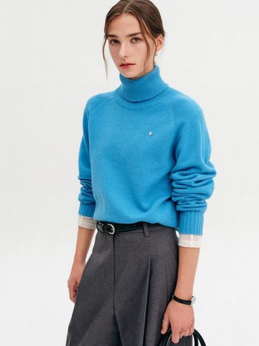 Lomo Turtleneck Wool Knit - Blue - LOOKAST - Modalova