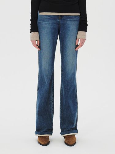 Rolled Up Straight Denim Pants - KUME - Modalova