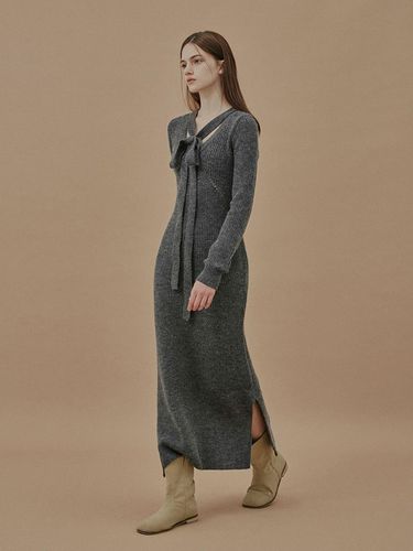 Dwen Wool Maxi Long Knitwear Strap dress - TWEE - Modalova