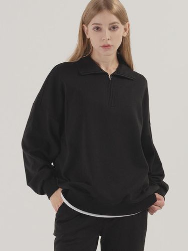 Essential Oversized Fit Half Zip-Up Sweatshirt (bl - PIANER - Modalova