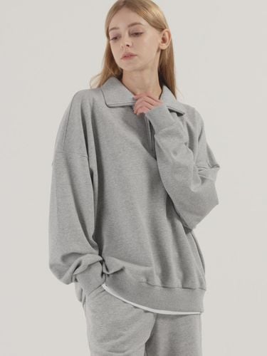 Essential Oversized Fit Half Zip-Up Sweatshirt - PIANER - Modalova