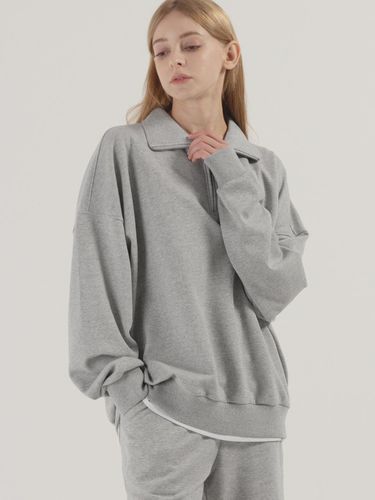 Essential Oversized Fit Half Zip-Up Sweatshirt (me - PIANER - Modalova