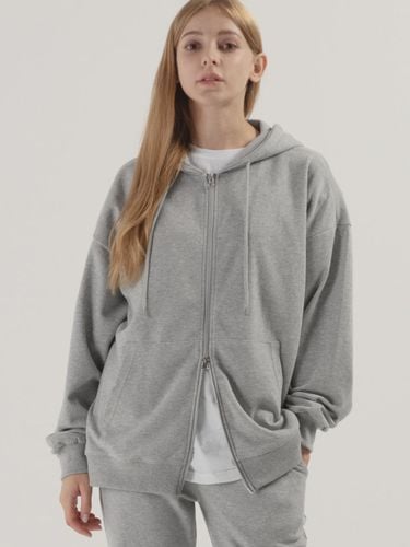 Essential Oversized Fit Two-Way Hooded Zip-Up - PIANER - Modalova