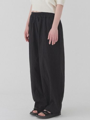 Comfortable linen balloon pants (black) - PIANER - Modalova