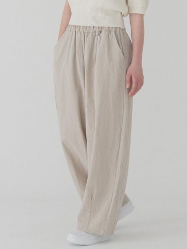 Comfortable Linen Balloon Pants (Beige) - PIANER - Modalova