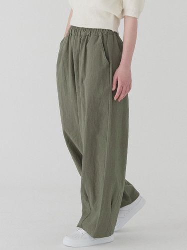 Comfortable Linen Balloon Pants (Khaki) - PIANER - Modalova