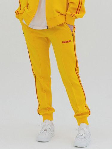 Semi-Line Signature Jogger Track Pants (Yellow) - PIANER - Modalova