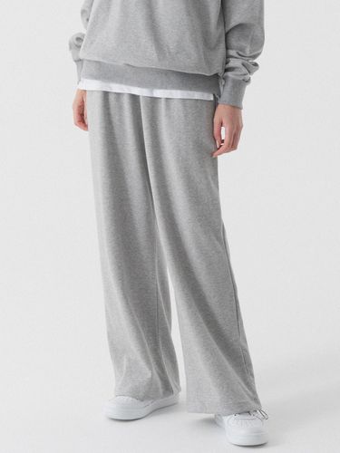 Essential String Wide Sweat Pants (Melange) - PIANER - Modalova