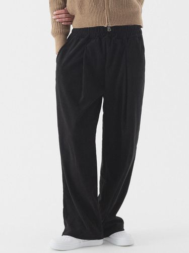 Corduroy one chin stitch wide pants (black) - PIANER - Modalova