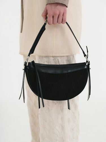 Curved Nubuck Bag (Black) - PPB - Modalova