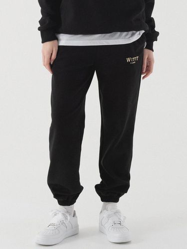 Weetie embroidered jogger sweatpants (black) - PIANER - Modalova