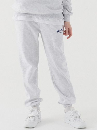 Witty embroidered jogger sweatpants (white Melange - PIANER - Modalova