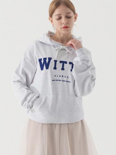 Weetie embroidered oversized fit hoodie (white Mel - PIANER - Modalova