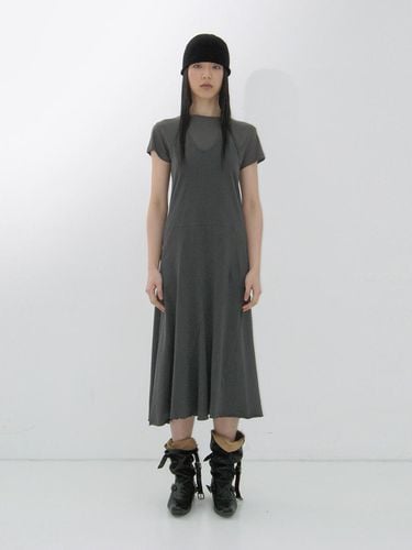 Halterneck Cutting Dress_Charcoal - REPOS - Modalova