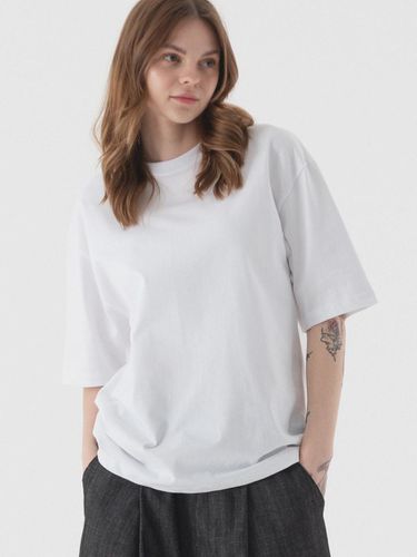 Cool cotton oversized fit crew neck short-sleeved - PIANER - Modalova