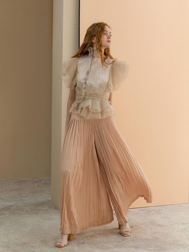 Pleated Flared Pants - CAHIERS - Modalova