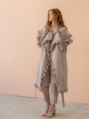 Wide Cape Wrap Trench Coat - CAHIERS - Modalova