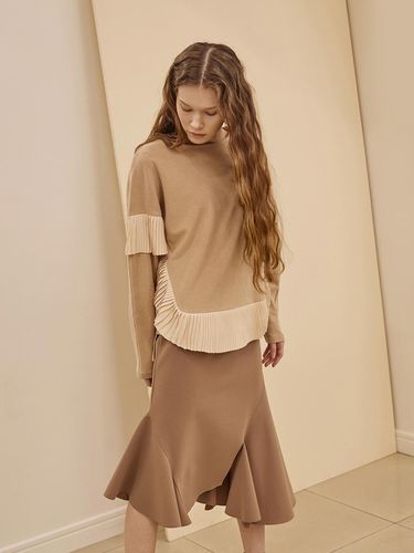 Mermaid Slim Fit Cutout Skirt_BEIGE - CAHIERS - Modalova