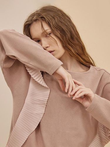 Oversized Fit Pleats Sweater_ROSE PINK - CAHIERS - Modalova