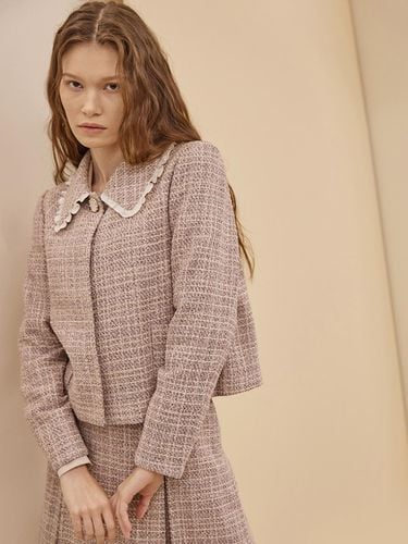 Frill Trimmed Tweed Jacket_MULTICOLOR - CAHIERS - Modalova