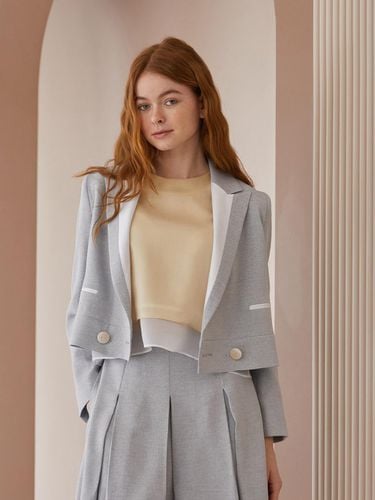 CAHISIENNE] Color Tailored Set-up Crop Jacket - CAHIERS - Modalova