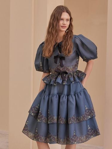 Tiered ruffle cancan silk skirt - CAHIERS - Modalova