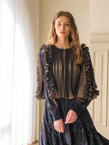 Pleated frill short blouse - CAHIERS - Modalova