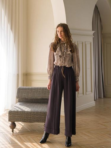 Wide rolled-up pants - CAHIERS - Modalova