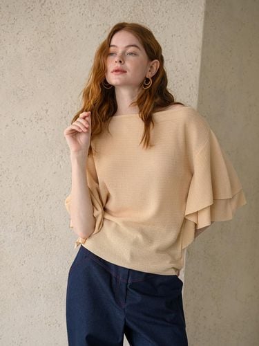 CAHISIENNE] Boat neck daily knitwear_light yellow - CAHIERS - Modalova