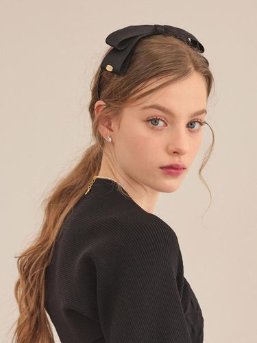 Lautre Ribbon Hair Band Black - L’autre de min - Modalova