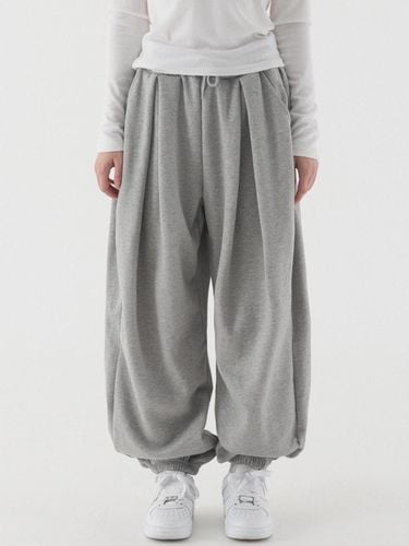 Double pleated wide jogger sweat pants () - PIANER - Modalova