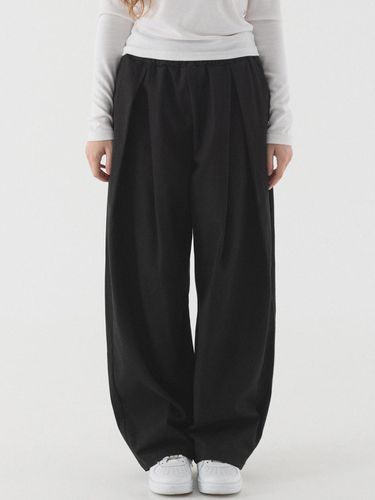 Mesh pleated wide BANDING cotton pants () - PIANER - Modalova