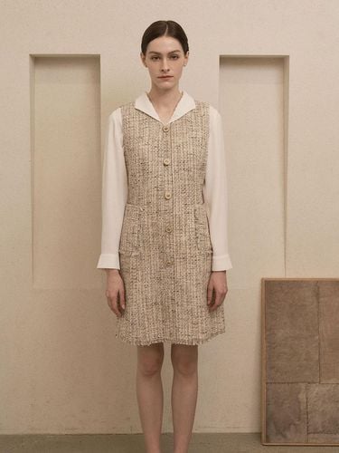 Paige Tweed Dress (sawgrass)_YS22D025 - FIVE AVENUE - Modalova