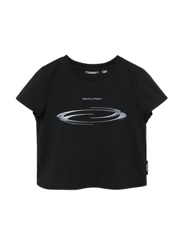 W Cropped Symbol T Shirt - 3D / Black - OPENING PROJECT - Modalova